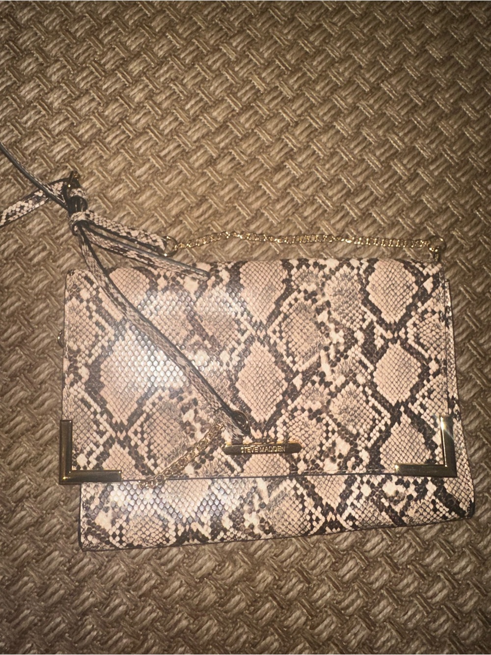 Steve Madden Snake print Clutch